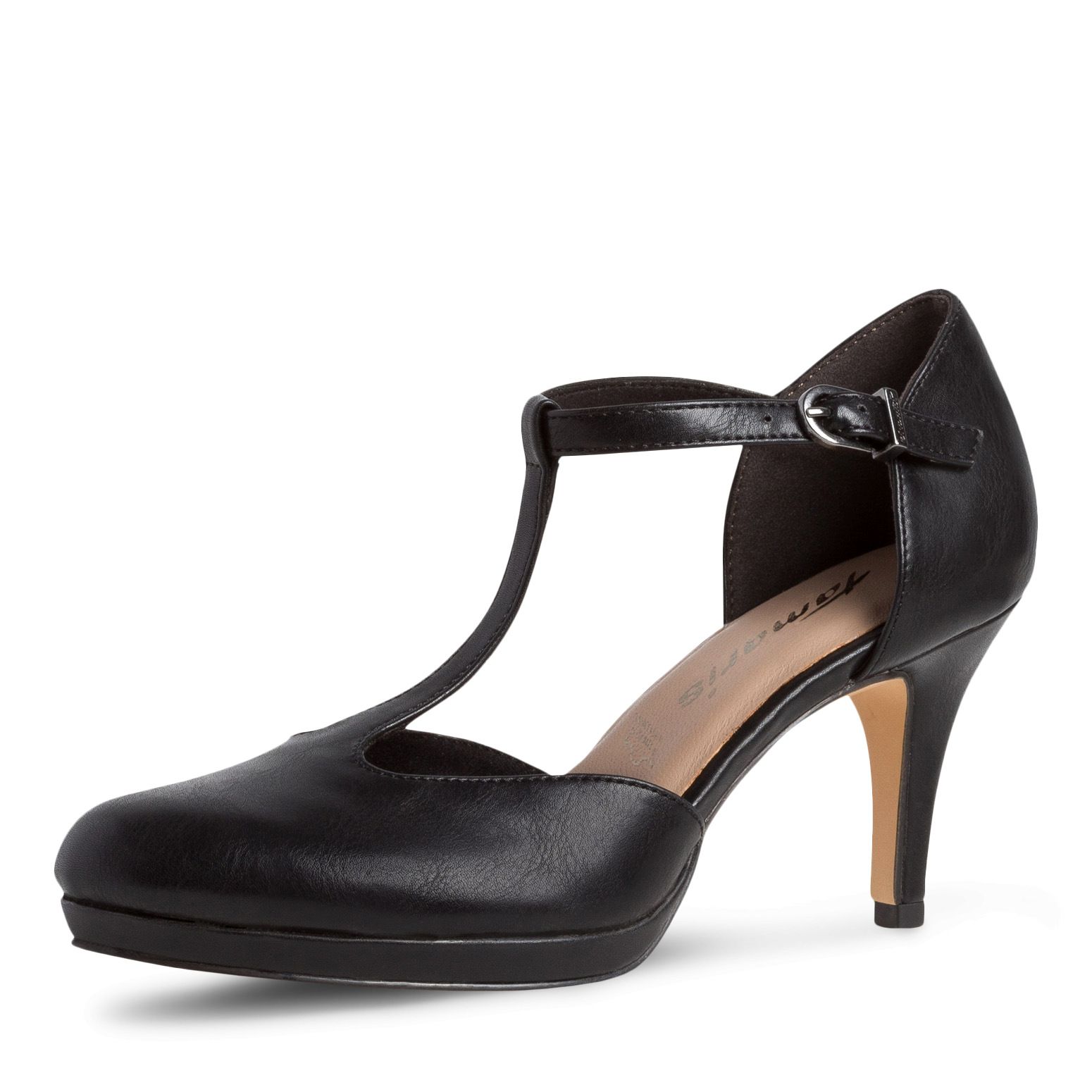 TAMARIS női felvezetőpántos cipő 1-24463-28 020 BLACK MATT