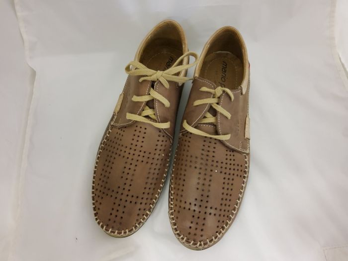 Lyukacsos bőr cipő 569/78 barna  large