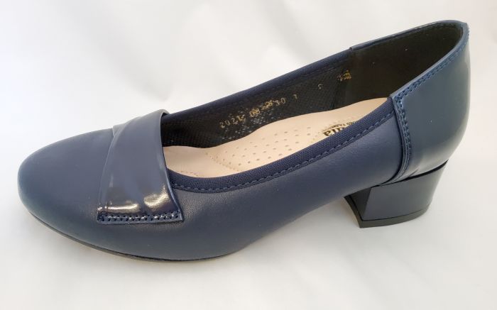 női elegáns bőr cipő AF-830 GRANAT+LAK large