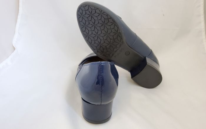 női elegáns bőr cipő AF-830 GRANAT+LAK large