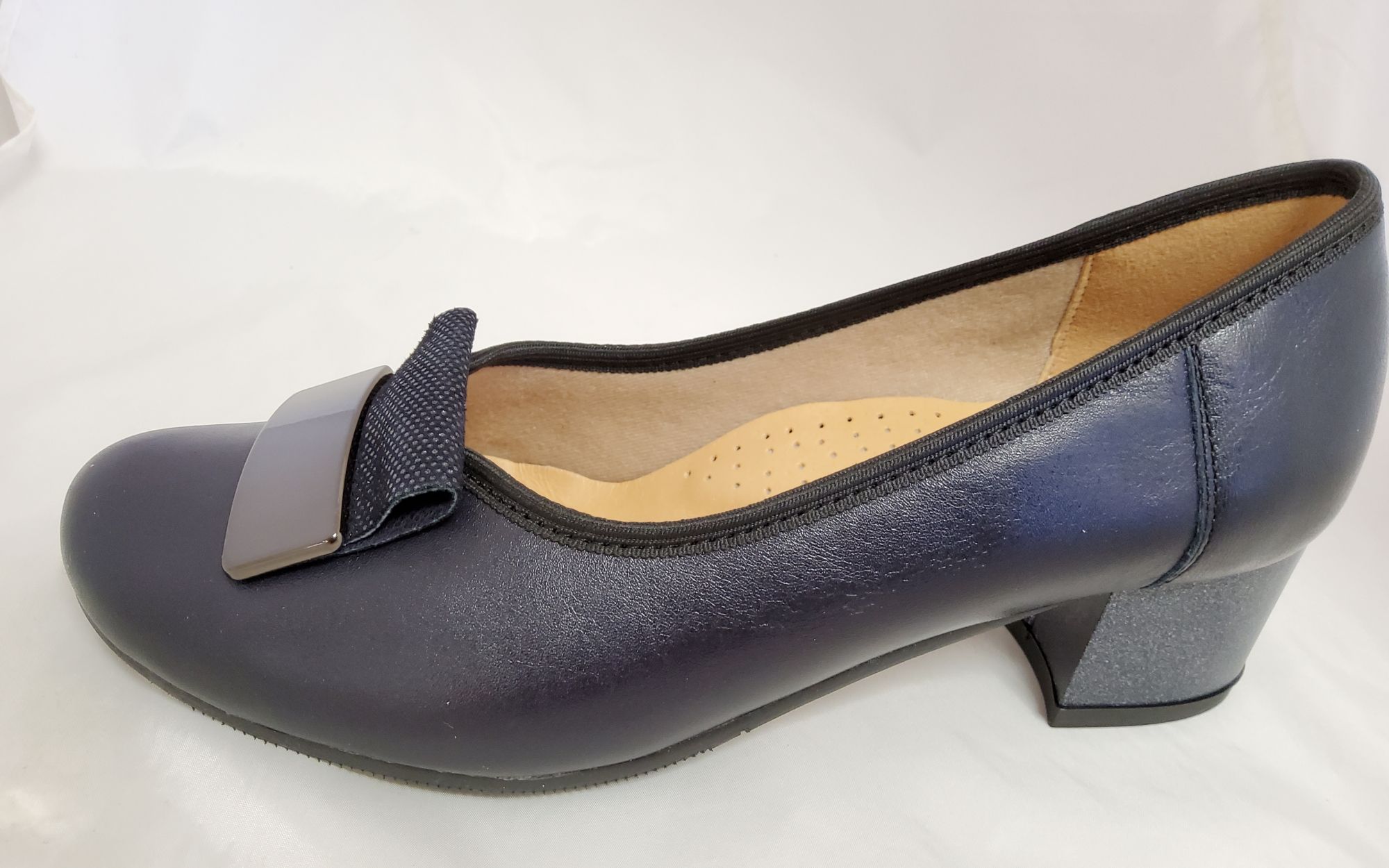 női elegáns bőr cipő 891 Granat Baflo/putino (sötétkék)