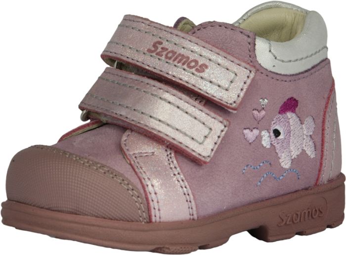 Szamos kölyök szupinált bőr cipő 1693-407491 rózsaszín 19-24   méretben large