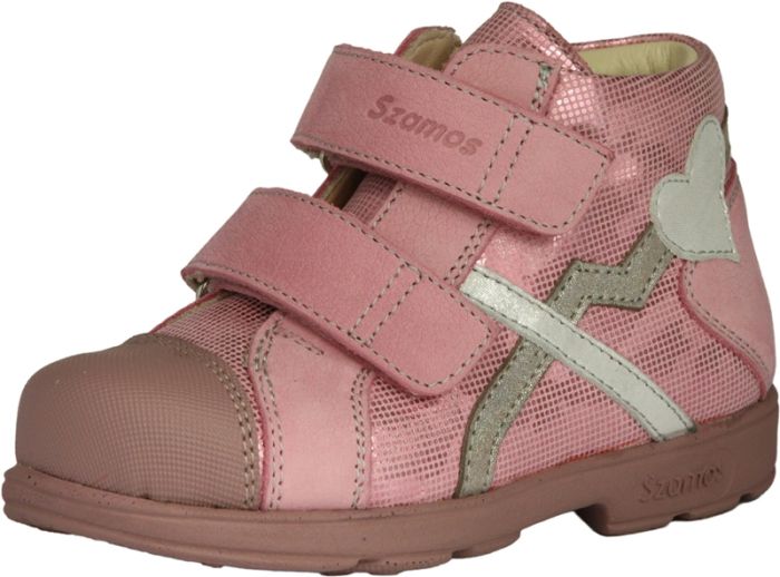 Szamos kölyök szupinált bőr cipő 1760-507492 rózsaszín szürke 25-30 méretben large