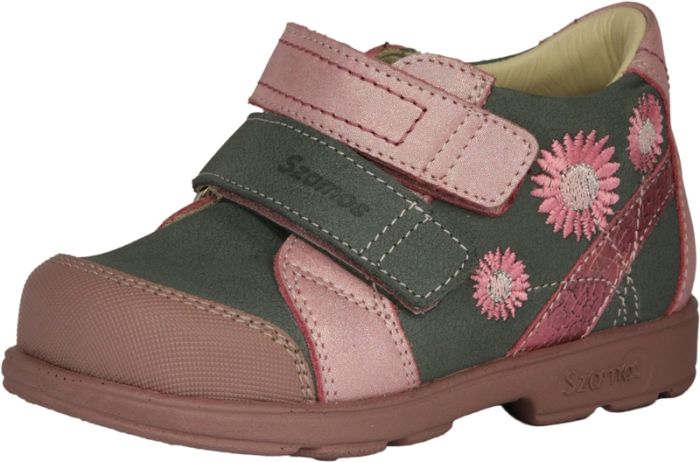 Szamos kölyök szupinált bőr cipő 1764-507492   szürke-rózsaszín  25-30 méretbe large