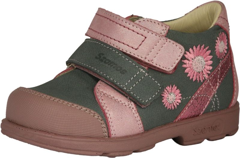 Szamos kölyök szupinált bőr cipő 1764-507492   szürke-rózsaszín  25-30 méretbe