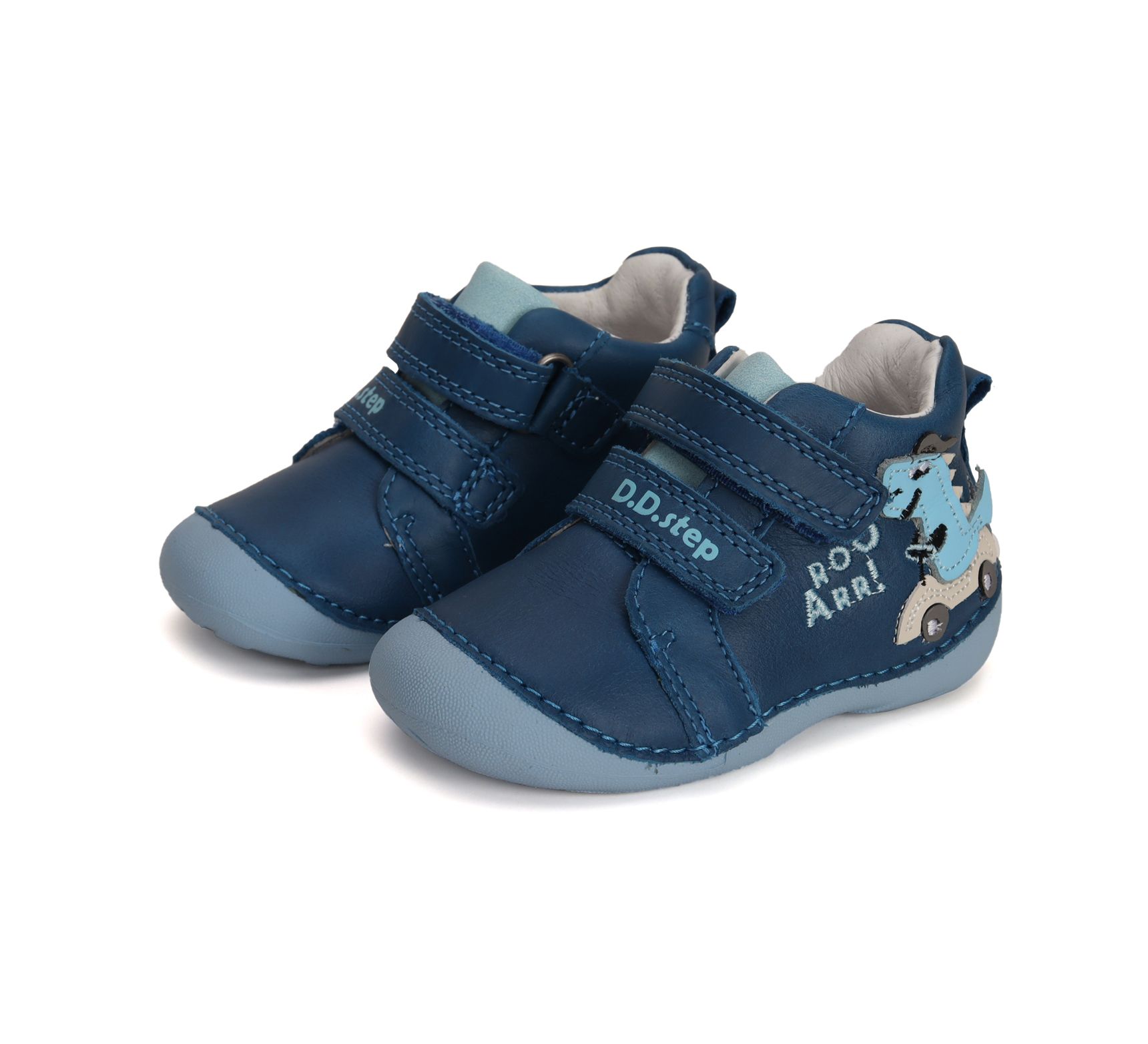 D.D. step bőr száras cipő S015-41882A BERMUDA BLUE 19-24  méretben