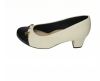Női elegáns cipő 110139-2 off white preto thumb