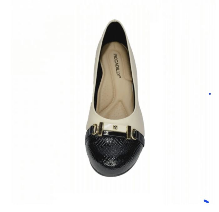 Női elegáns cipő 110139-2 off white preto large