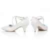 Bőr esküvői cipő, alacsony sarkú, fehér IVET thumb
